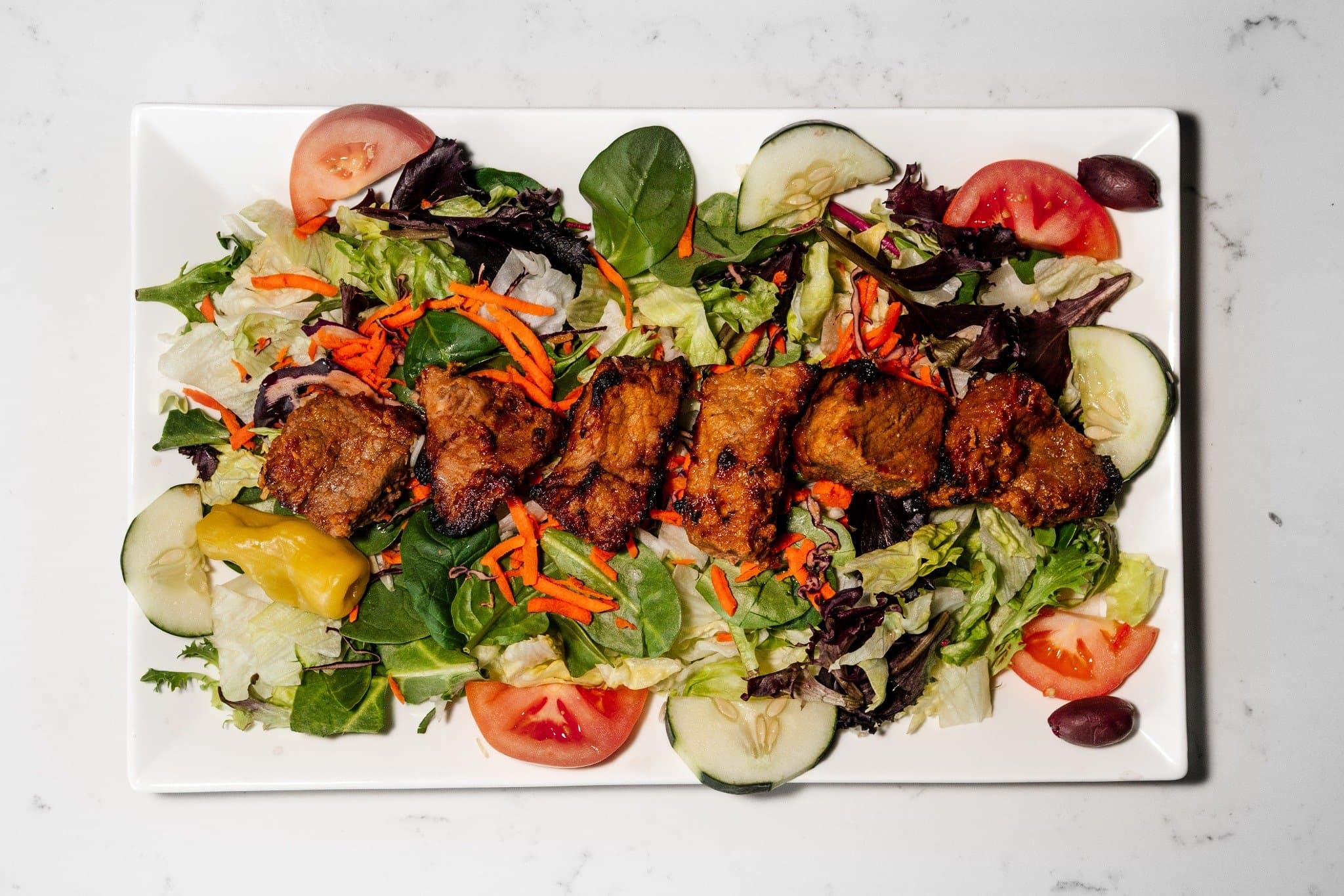 Beef Kabob Salad